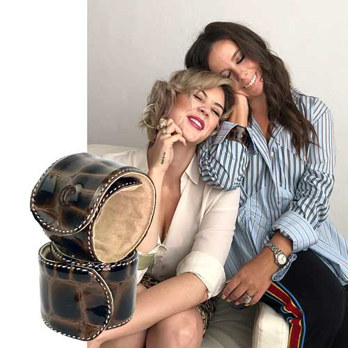 CuffedUp Lamb Cufflets - Brown Croc Pair
